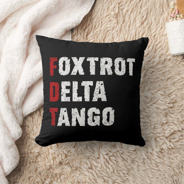Foxtrot Delta Tango Cushion (Blanket)