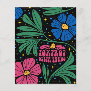 Foxtrot Delta Tango Flower Boho Flyer