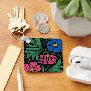 Foxtrot Delta Tango Flower Boho Key Ring