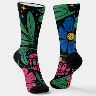 Foxtrot Delta Tango Flower Boho Socks