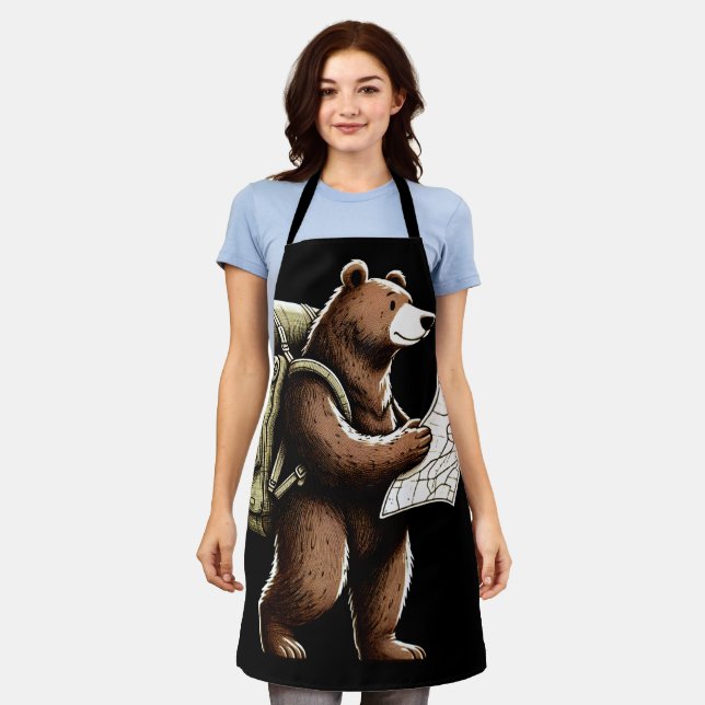 Foxtrot Delta Tango Funny Bear Apron (Worn)
