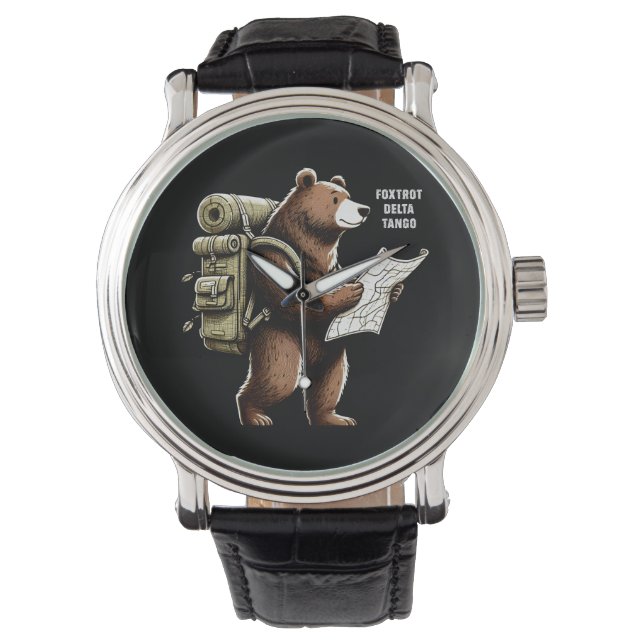 Foxtrot Delta Tango Funny Bear Watch (Front)
