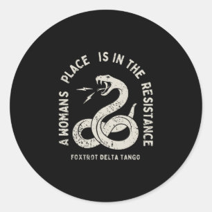 Foxtrot Delta Tango Resist Anti Trump Snake For Me Classic Round Sticker