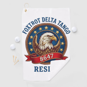 Foxtrot Delta Tango Resist Golf Towel