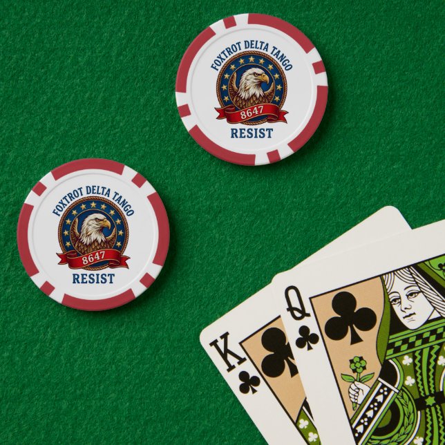 Foxtrot Delta Tango Resist Poker Chips (Poker Table (Double))
