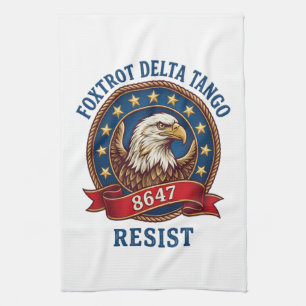 Foxtrot Delta Tango Resist Tea Towel