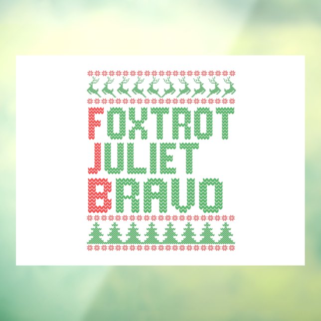 Foxtrot Juliet Bravo Ugly Christmas Sweater Gift (Sheet 3)