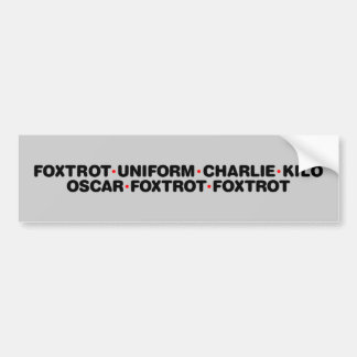 Foxtrot Off Bumper Sticker
