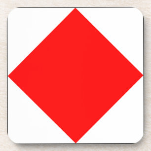 Foxtrot Red box square Coaster