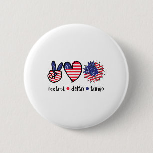 Foxtrots Delta Tangos Funny Foxtrots Delta Tangos 6 Cm Round Badge