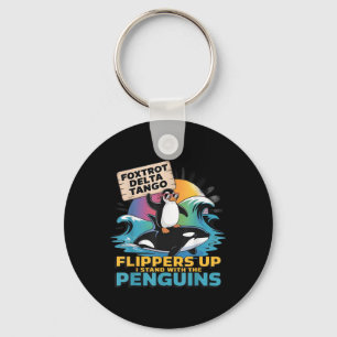 Foxtrots Delta Tangos Penguin Resist Protest Again Key Ring