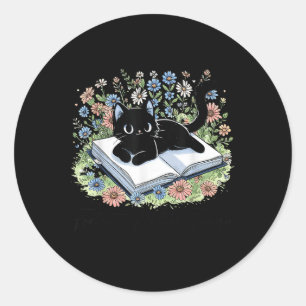 Foxtrots Deltas Tangos Book Flower Cat Classic Round Sticker