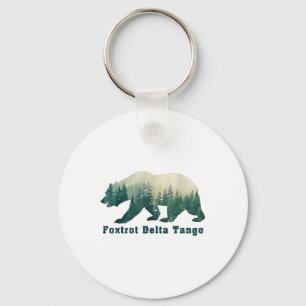 Foxtrots Deltas Tangos Funny Bear Key Ring