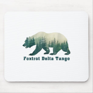 Foxtrots Deltas Tangos Funny Bear Mouse Pad