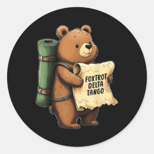 Foxtrots Deltas Tangos National Parks Resist Bear Classic Round Sticker