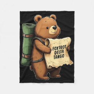 Foxtrots Deltas Tangos National Parks Resist Bear Fleece Blanket