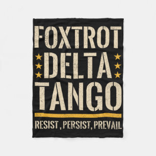 Foxtrots Deltas Tangos Resist Camo Camouflage Park Fleece Blanket