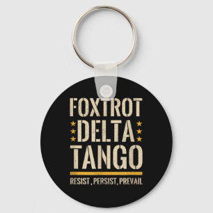 Foxtrots Deltas Tangos Resist Camo Camouflage Park Key Ring