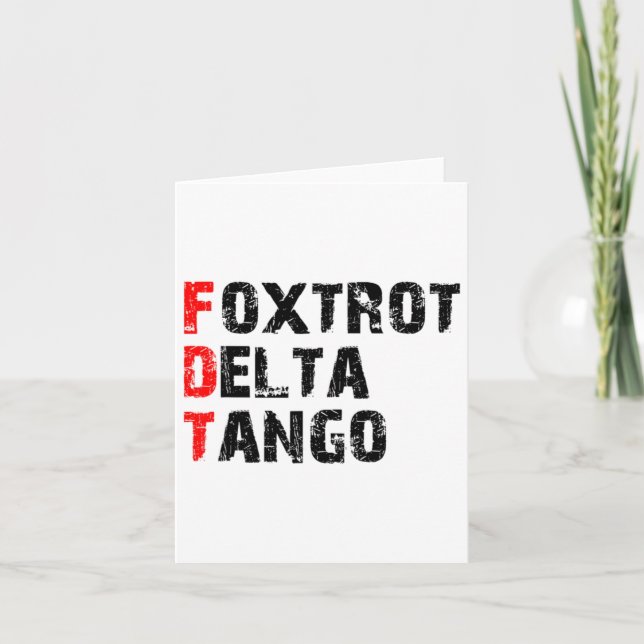Foxtrots Deltas Tangos Sticker  Card (Front)