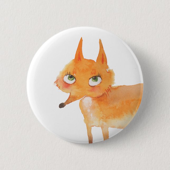 Foxy 6 Cm Round Badge (Front)