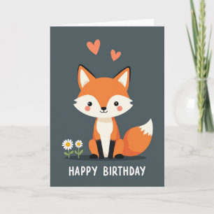Foxy Birthday Card