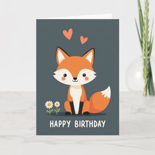 Foxy Birthday Card (Front)