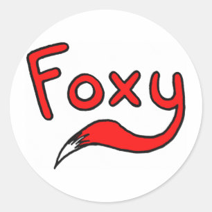 Foxy Classic Round Sticker