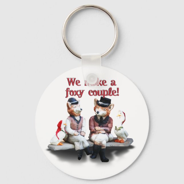 Foxy Couple Key Ring (Front)