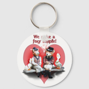 Foxy Couple Key Ring