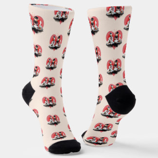 Foxy Couple Valentine's Day Socks