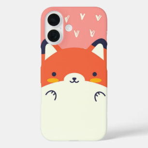 Foxy Cuddles Cute Orange Fox iPhone 16 Case