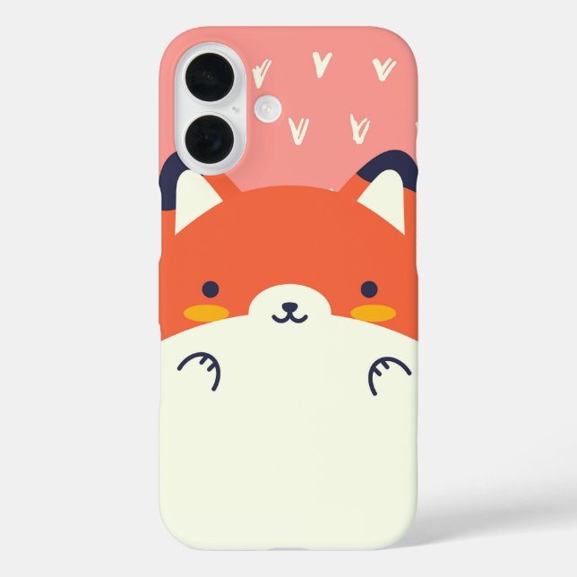 Foxy Cuddles Cute Orange Fox Case-Mate iPhone Case (Back)