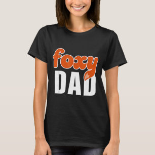 Foxy Dad Shirt Funny Father Gift Cute Fox Cartoon 