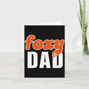 Foxy Dad Shirt Funny Father Gift Cute Fox Cartoon  Card