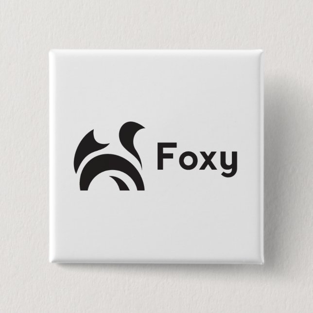 Foxy Design 15 Cm Square Badge (Front)