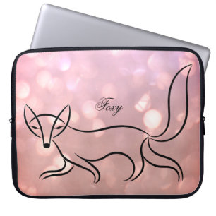 'Foxy' design Laptop case. Sleeve