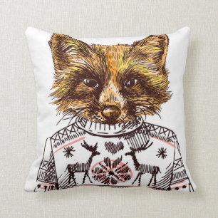 Foxy Dressed Fox Cushion