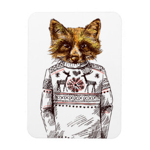Foxy Dressed Fox Magnet
