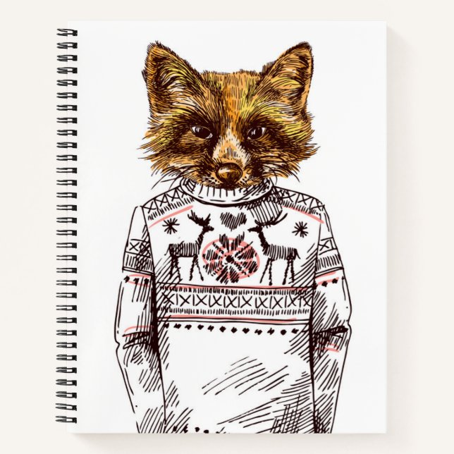 Foxy Dressed Fox Notebook (Front)