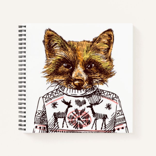 Foxy Dressed Fox Notebook (Front)