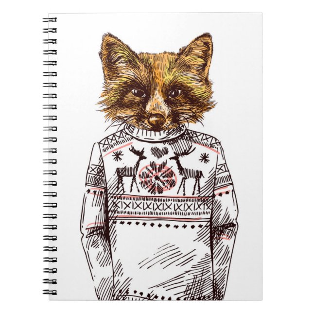 Foxy Dressed Fox Notebook (Front)
