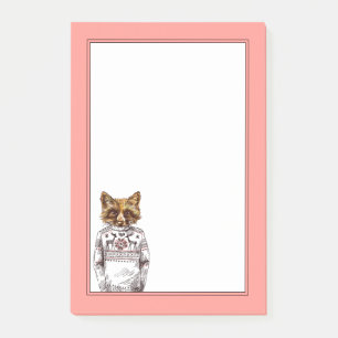 Foxy Dressed Fox Post-it Notes