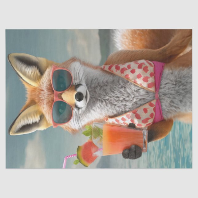 Foxy Felecia Rockin a Bikini, Summer Fun Tissue Paper (Front)