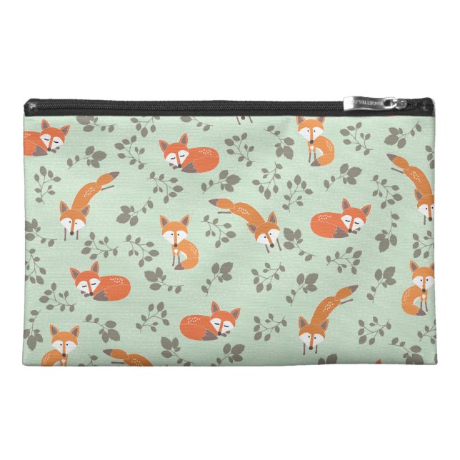 Foxy Floral Travel Makeup Bag (Front)