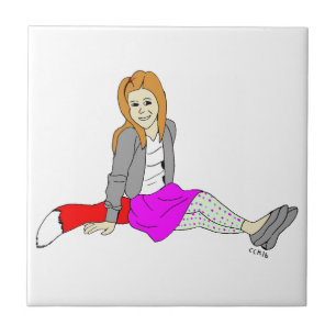 foxy girl ceramic tile