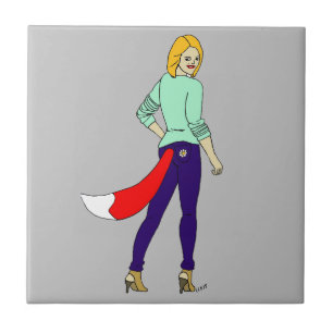 foxy girl ceramic tile