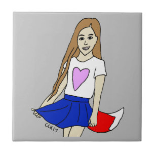 foxy girl ceramic tile