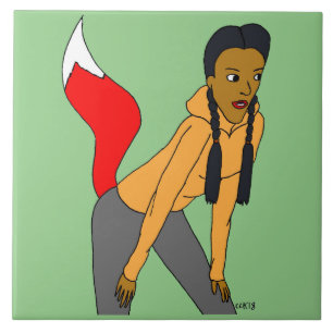 foxy girl   ceramic tile