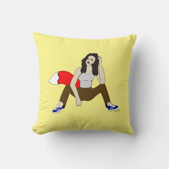 foxy girl   cushion (Front)