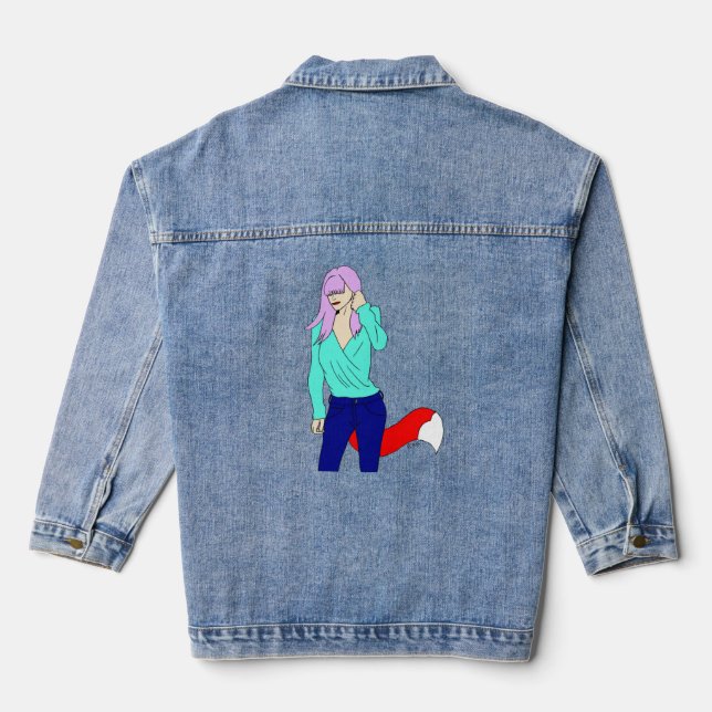 foxy girl   denim jacket (Back)